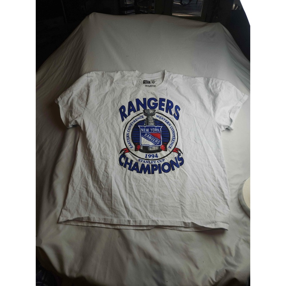 Culture Kings NHL New York Rangers 1994 Stanley Cup Champions T-Shirt 2XL White